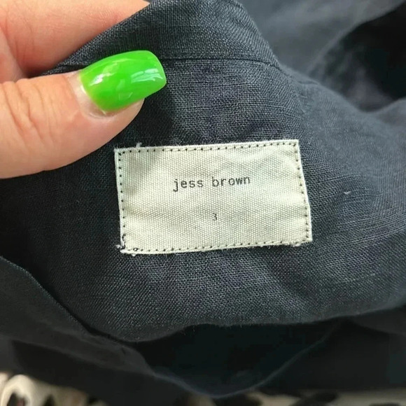 Jess brown Atelier Tunic in black linen - Picture 2 of 2